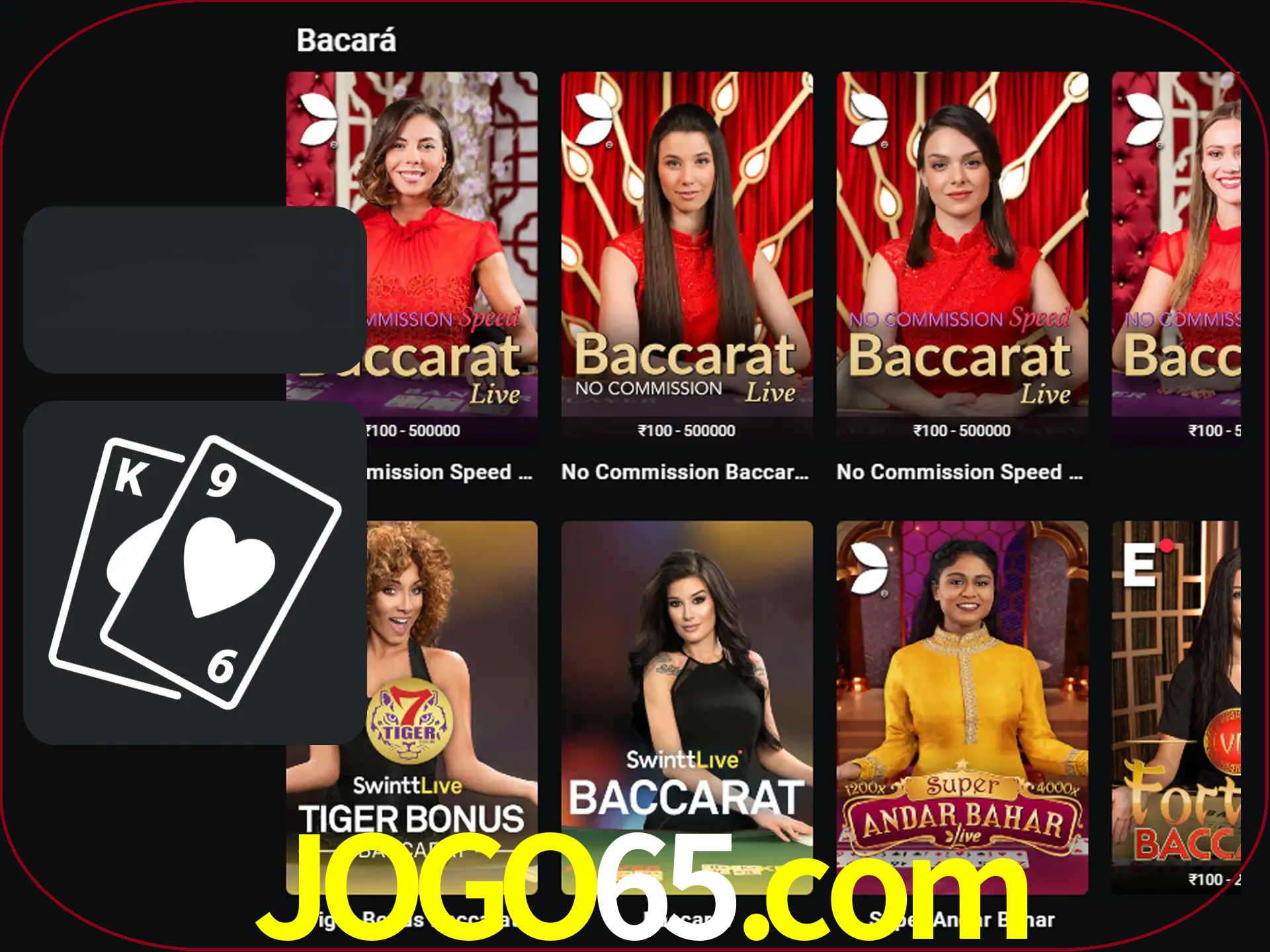 Ganhe muito dinheiro jogando jogos de bacará.